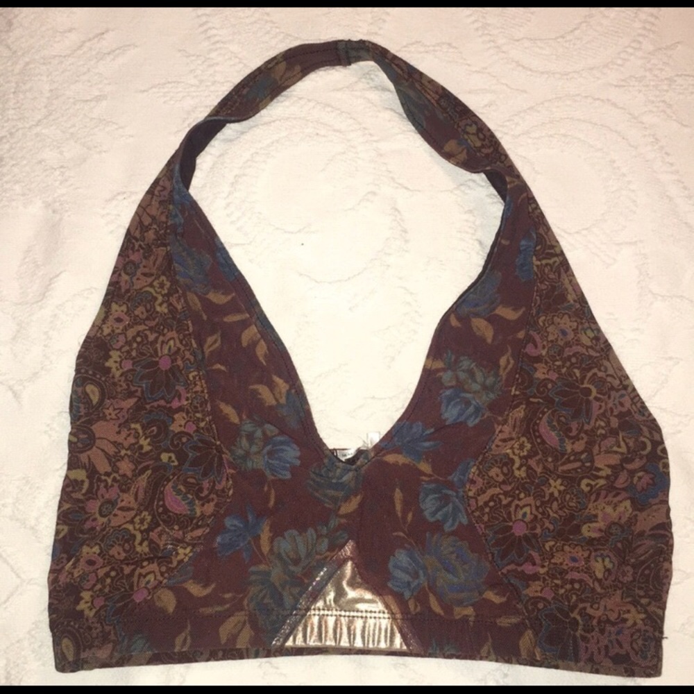 Urban Outfitters Halter Floral Brallete